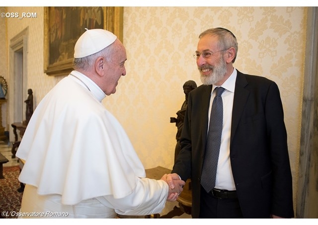 Il papa chiede aiuto al rabbino  L’incontro a Roma tra un papa e un rabbino  di Marcello Cicchese