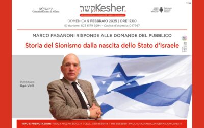 “Storia del Sionismo dalla nascita dello Stato d’Israele”, l’evento online di Kesher di domenica 9 febbraio