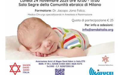 Impara a salvare una vita con Magen David Adom Italia: il 24 novembre un corso di manovre salvavita pediatriche